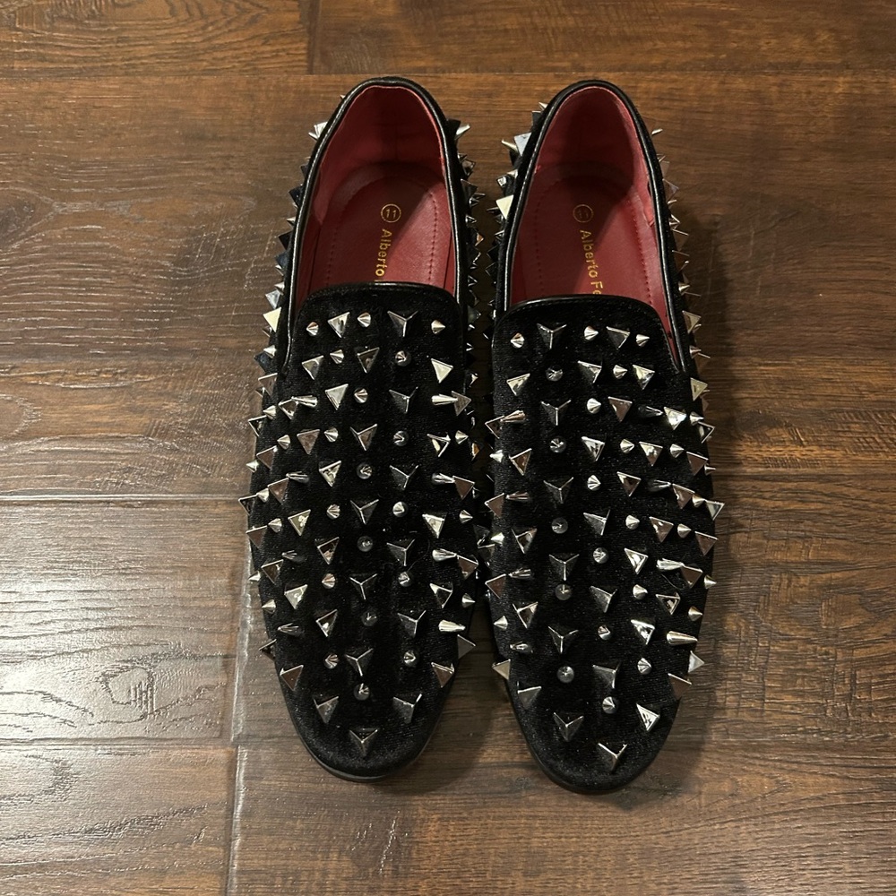 Black Studded Men's Loafers size 11